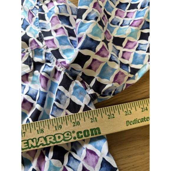 CJ Banks Jacket Women Size 1X Long Sleeve Button Down Cotton Blend Colorful City - Picture 5 of 12